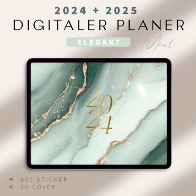 Digitaler Planer Deutsch 2024 2025 | GOODNOTES Kalender | iPad Planner deutsch