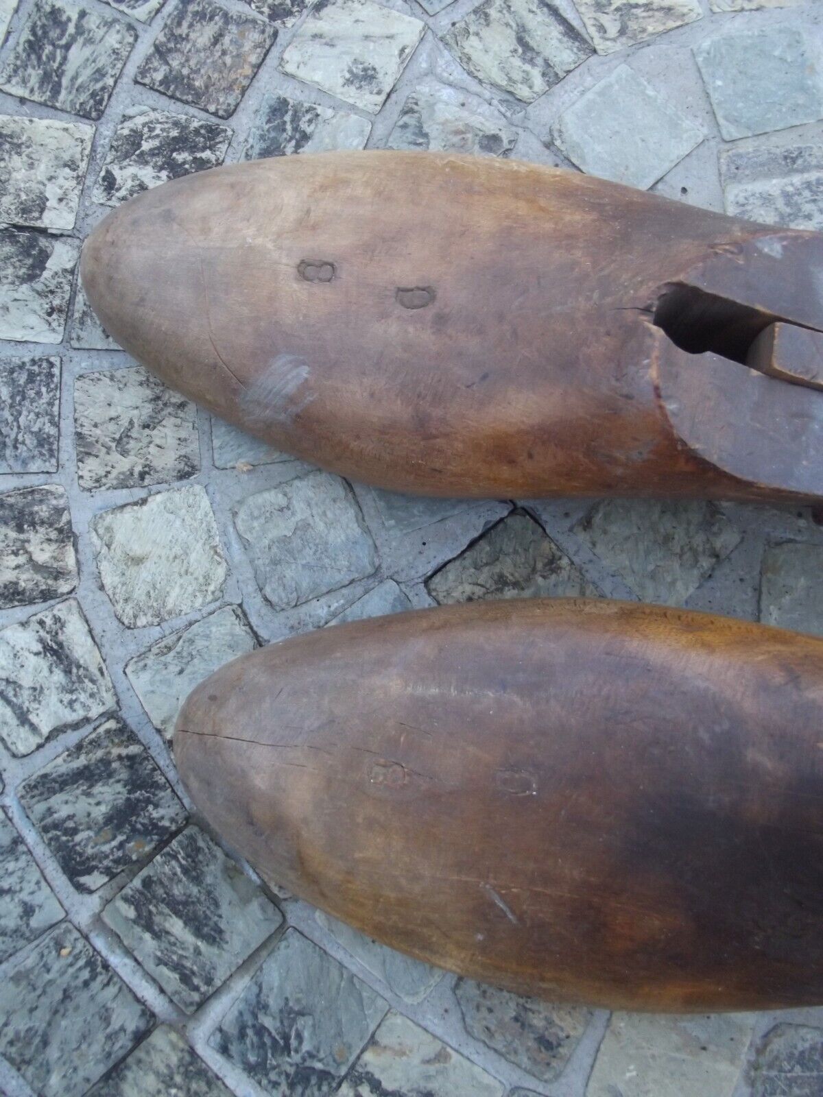 TWO VINTAGE, SOLID WOOD, SIZE 8 MENS,  SHOE TREES… - image 3