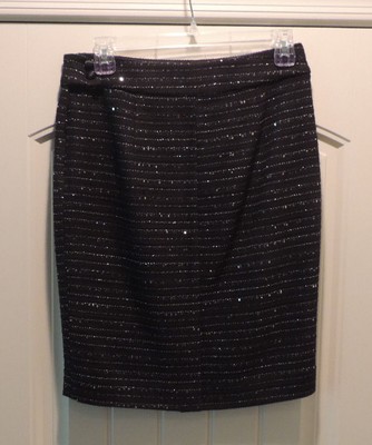 Buying The Limited black sparkle and sequined pencil skirt knee length Size 0