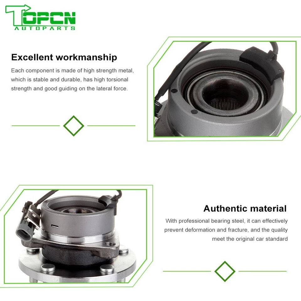 1X Front Wheel Hub Bearing FITS Chevrolet Cobalt 2005-2010 ABS Models 5 Lug HHR - Изображение 2 из 4