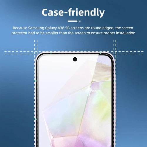 Venta al por mayor para Samsung Galaxy A36 5G vidrio templado 9H película protectora antiarañazos - Imagen 2 de 7