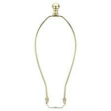 1 Set 12 Inch Lamp Harp Kit with Finials Lamp Shade Bracket Holder Gold Tone