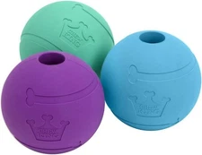 Chew King Fetch Balls Extremely 3 Count ( Pack of 1), blue, purple, torquoise 