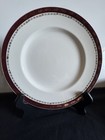 Set of 4 Made in England Alfred Meakin Kingsdale 10” Plates 18kt Gold & Maroon — photo 3