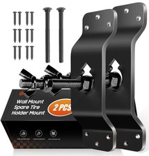 2 Pcs Wall Mount Spare Tire Mount Enclosed Trailer Carrier Thicken Bracket