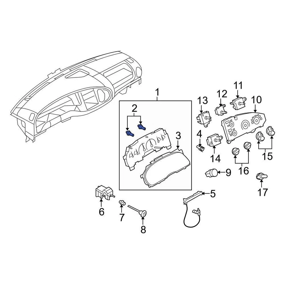 For Ford Explorer 2002-2003 Ford F8RZ13B765BA Instrument Panel Light Bulb - Image 4 of 4