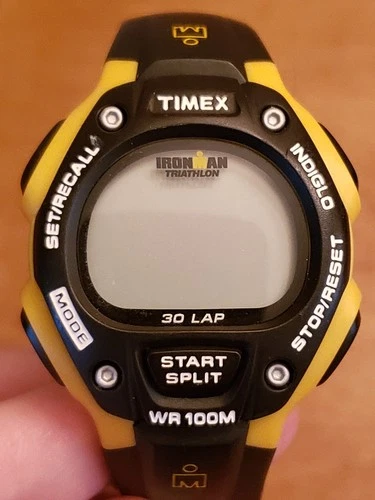 Vintage Timex Ironman Triathlon 30-Lap Digital Sports Watch T5E921, Untested