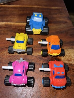 Vintage McDonalds Happy Meal Toys ~ Wind Up 4x4 Mighty Mini Trucks 1991 Lot Of 5