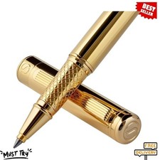 NEW Luxury Gold Rollerball Pen Real Gold Plated Executive Writing Pen Gift Set