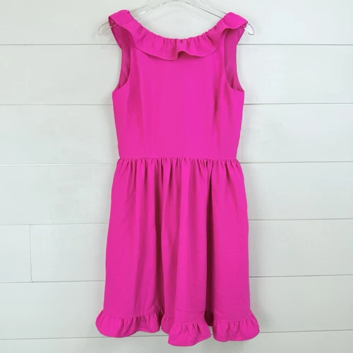 Mini abito Kate Spade percorso panoramico con volant schiena Boganvilea rosa donna 4