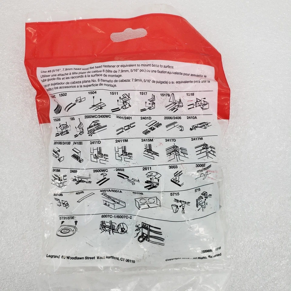 ( QTY : 6 Packs ) Wiremold Legrand 2410 Coupling 2400 Series Raceway 30 Total - Image 4 of 4