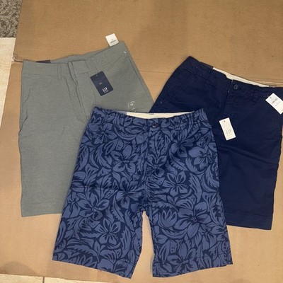 (3) lots Gap Kids Boys twill Soft Stretch Twill Woven Shorts (10-12) Large BNWT 