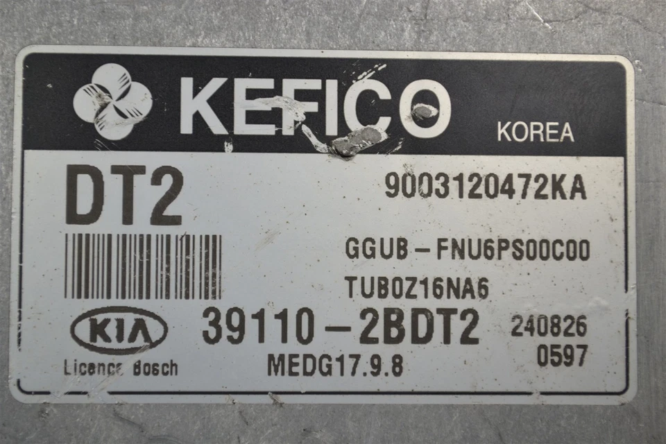 391102BDT2 KIA Rio 2012-2014 Unidad de control del motor Módulo ECU OEM 12P3 195 B5 Foto 3 de 4