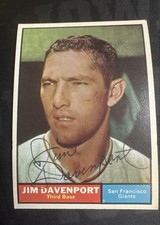 1961 Topps - Jim Davenport #55 SIGNED BASEBALL CARD