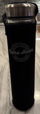 Cakra Ardor 14oz High Borosilicate Glass Tea Infuser with Strainer Double Wall  