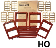 HO - 4 Two Story Wall With Victorian Windows- :"Modular System" DPM-30144