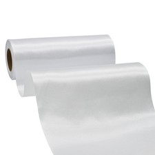 White Satin Ribbon 8 Inch x 25 Yards Grand Opening Ceremony Chair Sash