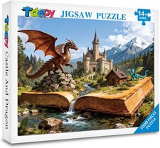 Castle And Dragon 1000 Pc Jigsaw Puzzle, Brand New-Sealed Box