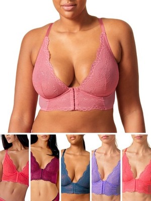 Gossard Superboost Lace Bralette Deep V Plunge Racerback Bras Lingerie