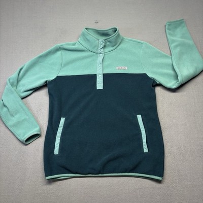 Columbia Ladies' Snap Fleece Pullover Comfort Stretch Hand Pockets Size LG