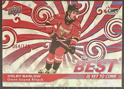 Colby Barlow Rookie 2023-24 Upper Deck CHL #BYC-2 Red /125 (RC) Winnipeg Jets