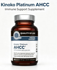 Kinoko Platinum AHCC, 1 PACK, Immune Support, 750 mg, 60 capsules