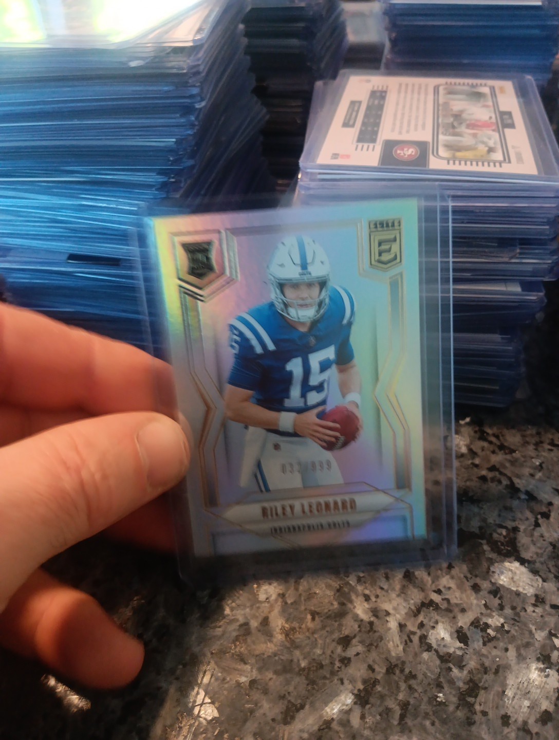 Riley Leonard 2025 Donruss Elite Silver Foil RC /999 #170 Indianapolis Colts