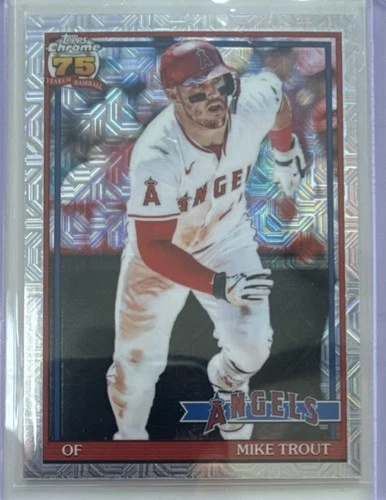 Topps Chrome 75 Years Mike Trout 75th Anniversary #91C-42 Angels Baseball Card