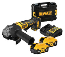 Dewalt DCG404P2 125mm Cordless Super Slim Grinder / 2 Batteries Charger Case