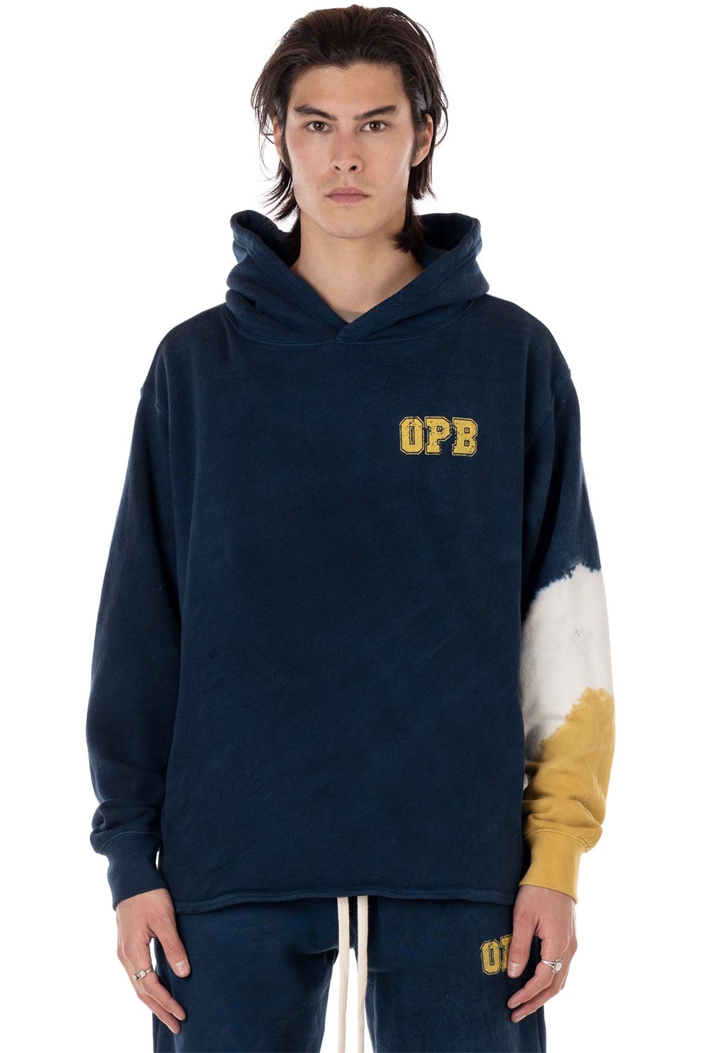 Оригинальная мужская толстовка Cambridge Stripe Arm Hoodie в мягкой обложке большого размера темно-синего цвета - NWT 6990₽