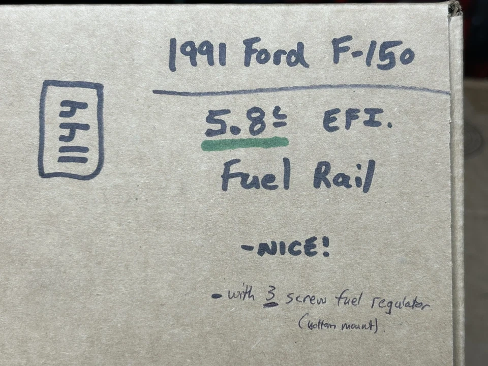 87-96 Ford F-150 - 5.8L 351 - CARRIL DE INYECCIÓN DE COMBUSTIBLE efi inyector de gas 3 torx reg Foto 2 de 4