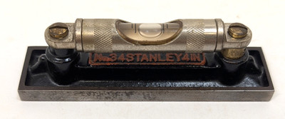 Vintage Stanley No 34 Machinist Level 4'' V Bottom
