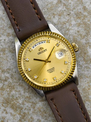 Rare Orient President Day Date Automatic, Gold Dial Two Tone Vintage, limited - Image 1 of 4