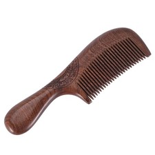 Unisex Sandalwood Comb Women Men Home Travel Wood -Static Fine-Tooth Comb5043
