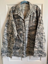 USAF Air Force ABU Camo Shirt Men s Size 46L Digital Tiger Stripe Jacket