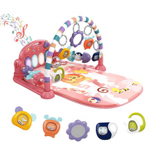 Dearlomum Baby Play Mat Gym, Funny Play Piano Tummy Time Activity Mat with 5 Inf