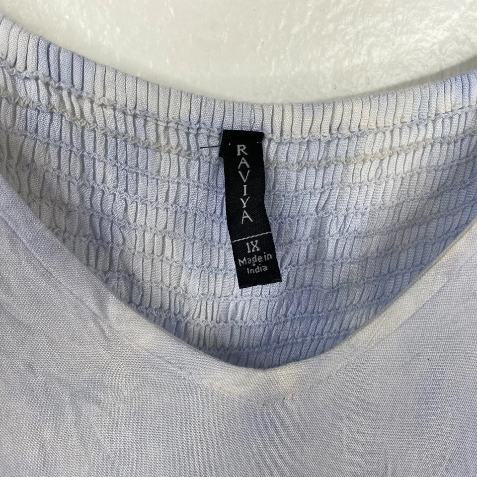 Raviya платье прикрыть синий размер 1 X макси со сборками галстук краситель оборки кромки пляж прибрежный - Изображение 3 из 4