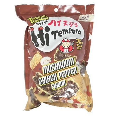 Taokaenoi TEMPURA Seetang Snack Pilz&schwarzer Pfeffer 40g Algen Chips