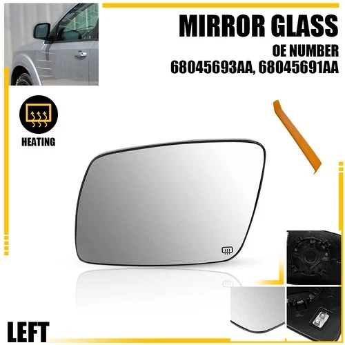 Driver Side Exterior Mirror Glass W/ Heated 68045691AA For 2009-20 Dodge Journey