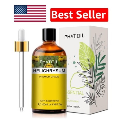 Helichrysum Essential Oil in UV-Resistant Amber Bottle - Aromatherapy & DIY Uses