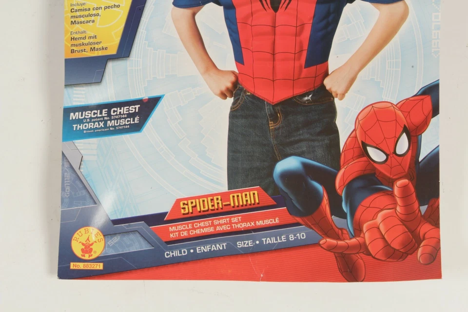 Spider-Man Muscle Chest Shirt Costume Fits 5-7 Years Old New - Image 2 of 3