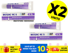 BENZAC AC 5, Water Base Gel 5 Benzoyl Peroxide Acne Pimple Galderma 15g 2 BOX 