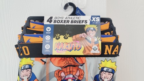 Naruto Boy’s Athletic Boxer Briefs Boys Size XS (4-5), 4pack - Picture 2 of 6