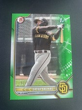* ZAYED SALINAS * 2022 1ST BOWMAN GREEN PAPER RC # /99 Rookie