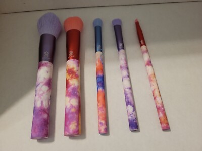 MODA Groovy Glam Tie Dye 5pc Makeup Brush Set NEW NO BOX
