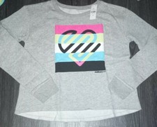 Girls justice sport crew sweatshirt size 14/16 new grey logo