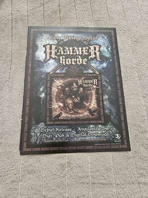 FPOT216 MAGAZINWERBUNG 12 X 9 ZOLL HAMMERHORDE: UNTER DEM MÄCHTIGEN EID