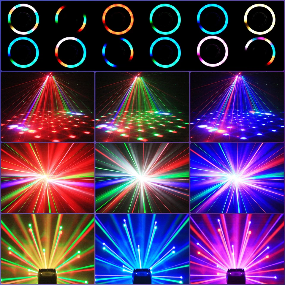 105W Moving Head Light 2LED Magic Ball RGBW Stage Effect Lighting DJ Disco KTV - Image 4 of 4