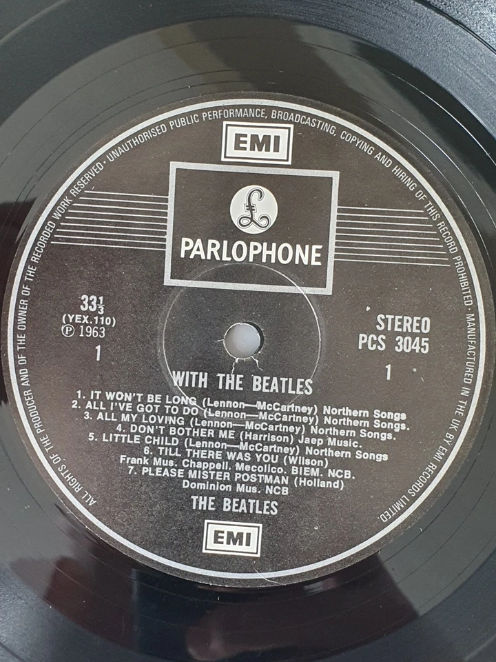 The Beatles ‎– With The Beatles Parlophone ‎– PCS 3045 UK 1976 - 1980 - Bild 4 von 4