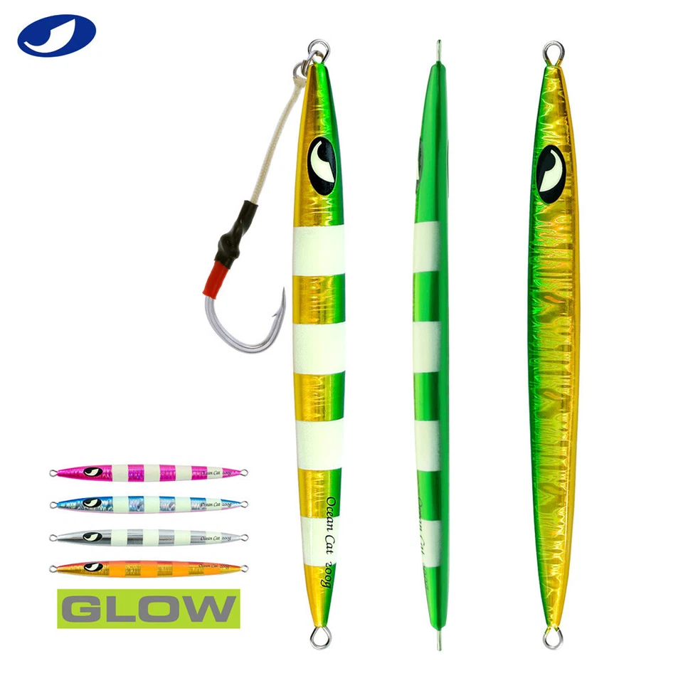 Plantillas verticales de plomo de metal Speed Fall Jigging señuelo de pesca plano cebos aparejos brillo Foto 4 de 4